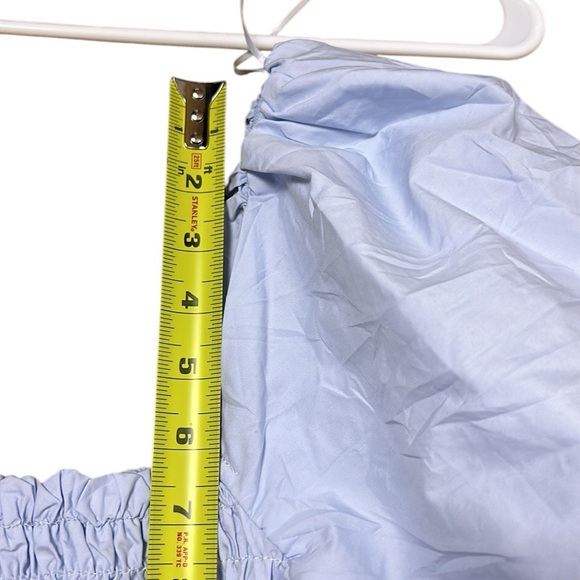 ASTR the Label,puffed sleeve peplum top,smocking,square neckline,Savina sz Small - Picture 15 of 17